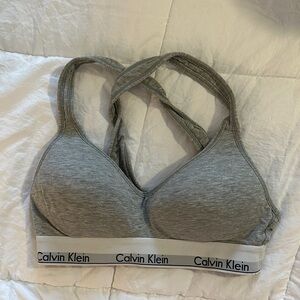 Calvin Klein Heather Gray Padded Bralette